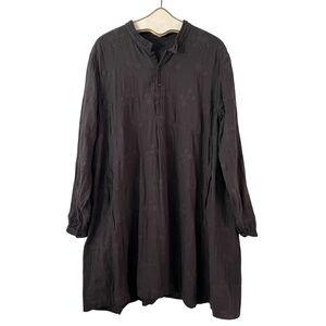 CP Shades Jasmine Black Embroidered Tunic Dress Size XL